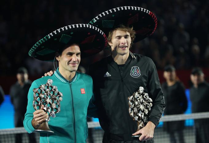 Roger Federer in Aleksander Zverev sta bila navdušena nad največjim teniškim dogodkom do zdaj. | Foto: Reuters