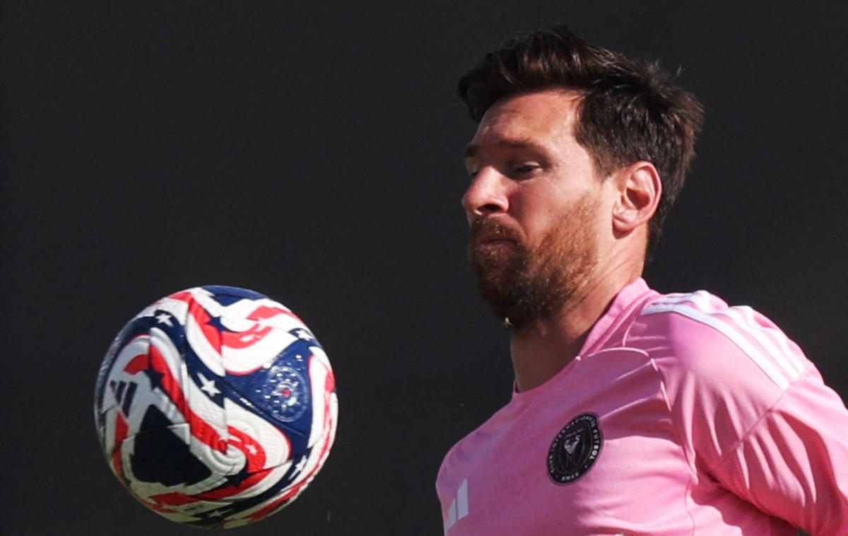 Inter Miami Lionel Messi | Lionel Messi je oddelal zadnji trening in je nared za tekmo drugega kroga klubskega SP. | Foto Reuters