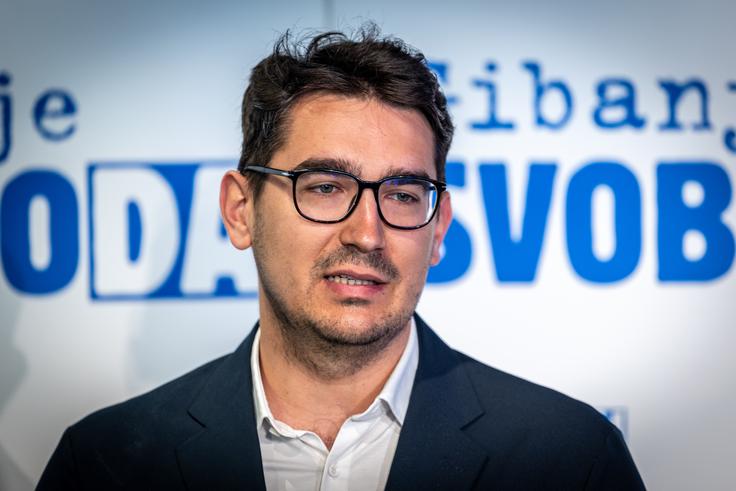 Generalni sekretar stranke Svoboda Matej Grah. | Foto: Gaja Hanuna