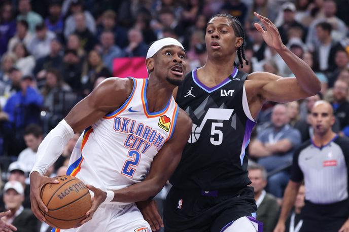 Oklahoma City Thunder  Shai Gilgeous-Alexander |  Shai Gilgeous-Alexander je proti Jazzom dosegel 31 točk. | Foto Reuters