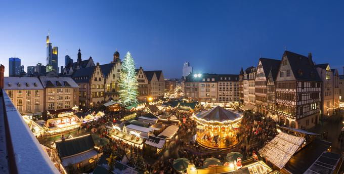 Pogled na frankfurtski božični sejem © Getty/ renan gicquel | Foto: 