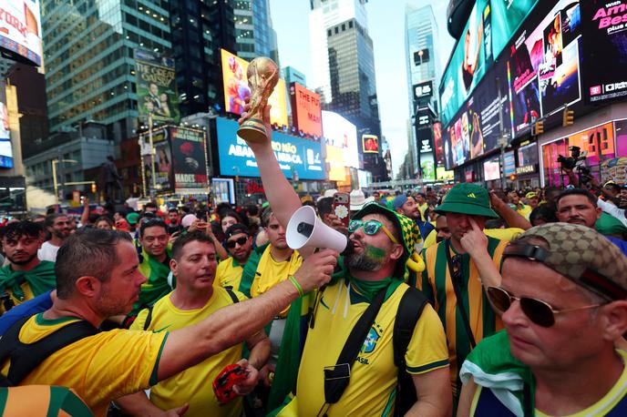 Brazilija New York | Brazilski navijači so preplavili New York. | Foto Reuters