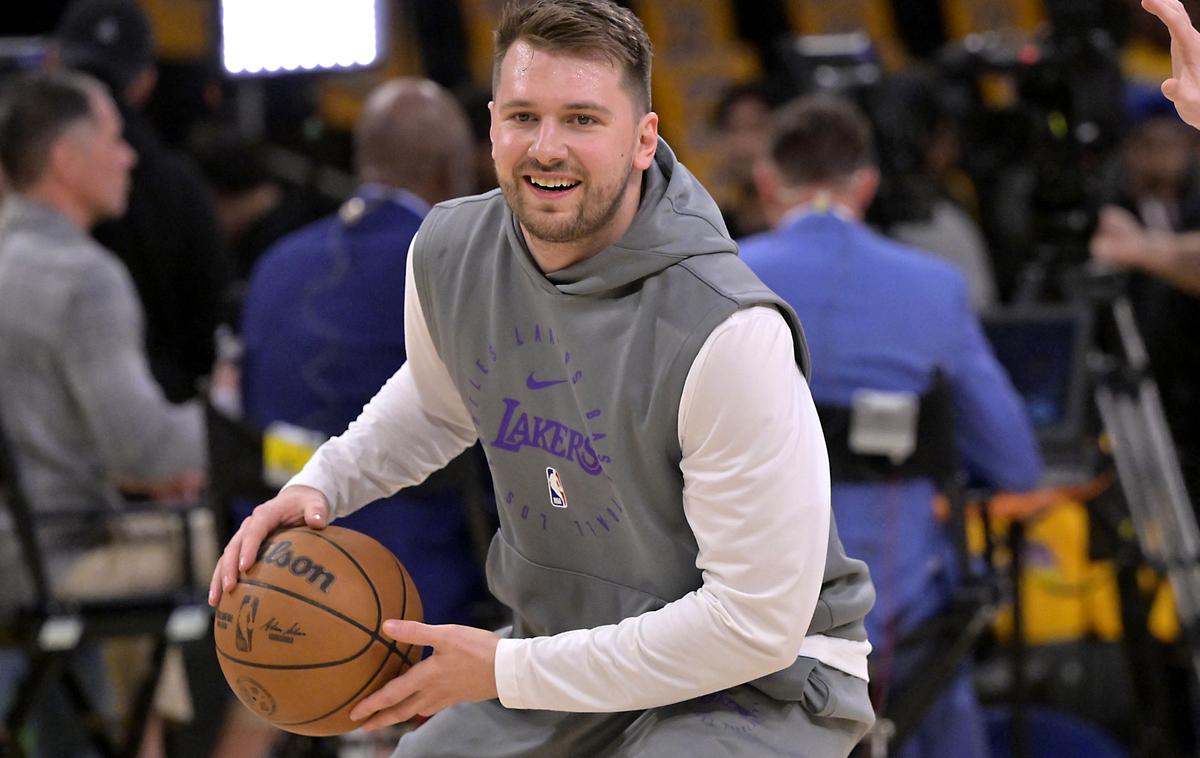 Luka Dončić | Luka Dončić med ogrevanjem na eni izmed tekem. | Foto Reuters