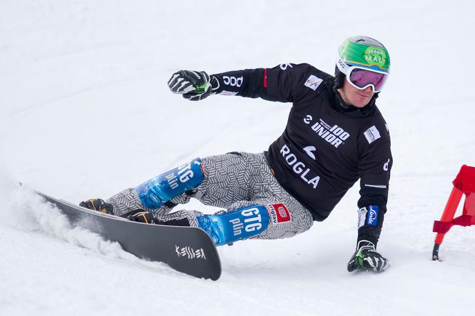 Rok Marguč Rogla | Rok Marguč je kot edini Slovenec v izločilnih bojih paralelnega veleslaloma na Rogli poskrbel za vrhunski dosežek. | Foto Jurij Vodušek/Sportida