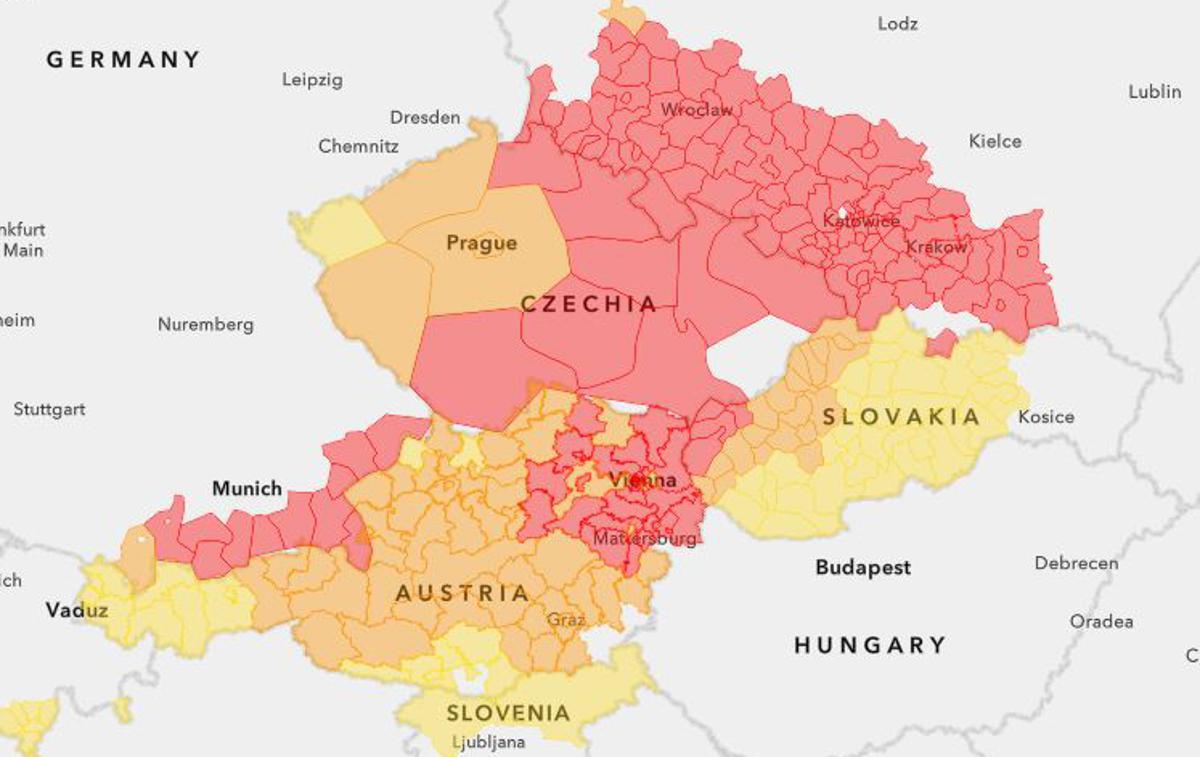 Evropa, vreme, Arso, napoved | Opozorilo na spletni strani Arsa velja za soboto.  | Foto Arso