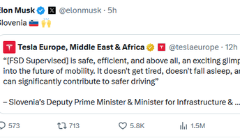 Elon Musk navdušen nad odločitvijo Slovenije