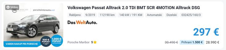 vw-passat-alltrack-rabljena-vozila | Foto: Porsche Inter Auto