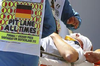 Diagnoza za F1 kamermana: zlomljene kosti in pretres možganov