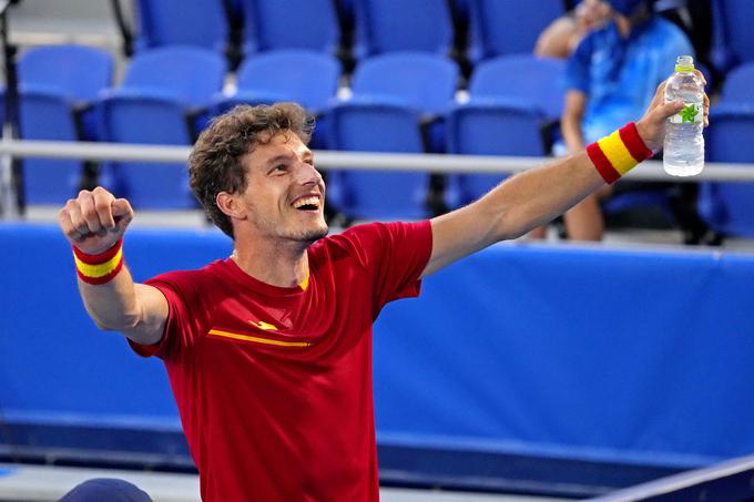 Pablo Carreno Busta bo bronasto medaljo prejel v nedeljo, ko se bo s finalom Zverev–Hačanov končal moški olimpijski teniški turnir v Tokiu. | Foto: Reuters