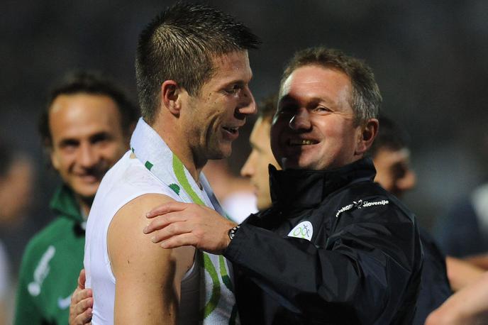 Boštjan Cesar Matjaž Kek | Matjaž Kek in Boštjan Cesar sta v nogometnem svetu sodelovala v različnih vlogah. Najprej je bil Cesar Kekov varovanec na zelenici, pozneje njegov pomočnik, nato pa ga je nasledil na selektorskem stolčku. | Foto Aleš Fevžer
