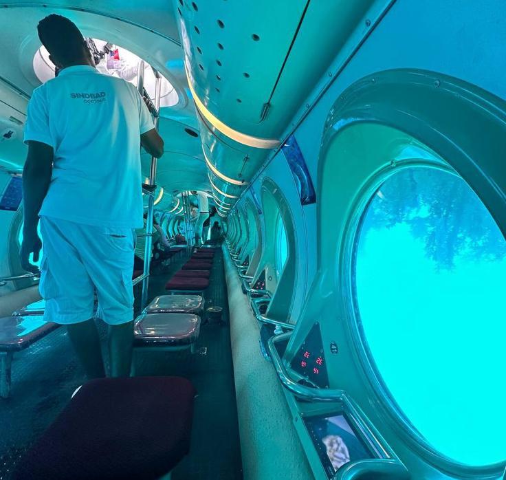 Notranjost podmornice Sindbad. | Foto: Sinbad Submarines