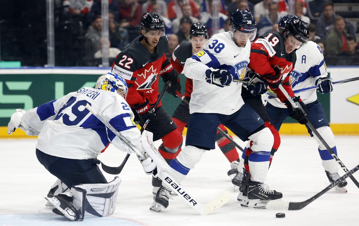 SP v hokeju 2024: Finska : Kanada | Kanadčani so s 5:3 premagali Fince. | Foto Reuters