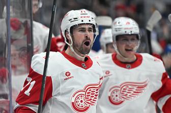Sedma zmaga na zadnjih osmih tekmah: Detroit do vrha vzhodne konference lige NHL