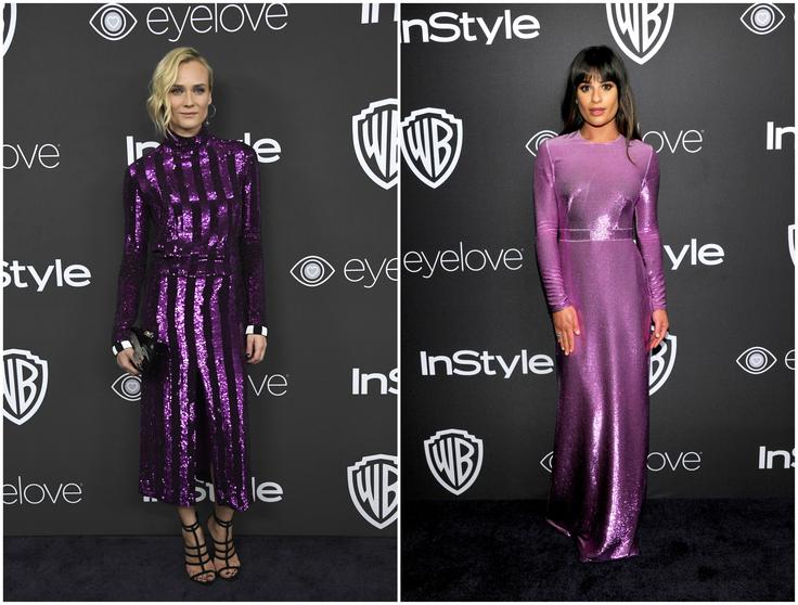 Diane in Lea sta blesteli v vijoličasti. | Foto: Getty Images