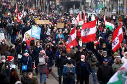 V Avstriji protestniki proti covidnim ukrepom