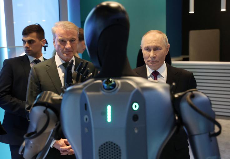 Humanoidni robot Green je zaplesal pred ruskim predsednikom Vladimirjem Putinom | Foto: Reuters