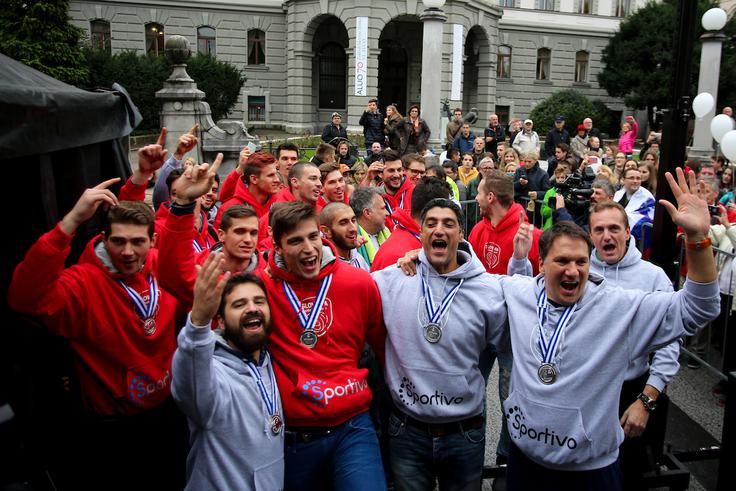 odbojka reprezentanca sprejem 2015 | Foto: Matic Klanšek Velej/Sportida