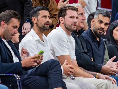 Dončić in Đoković skupaj na tekmi v Madridu #vŽivo