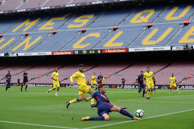 Zvezdniki Barcelone niso navajeni igranja pred praznimi tribunami. | Foto: Reuters