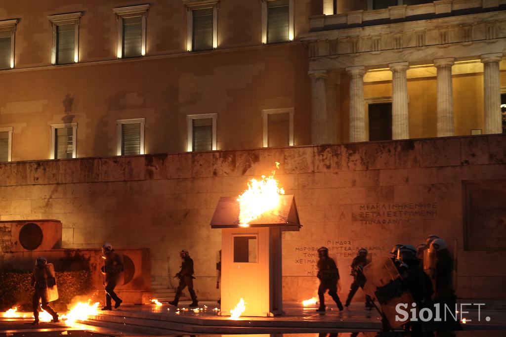 Atene, Grčija, protesti