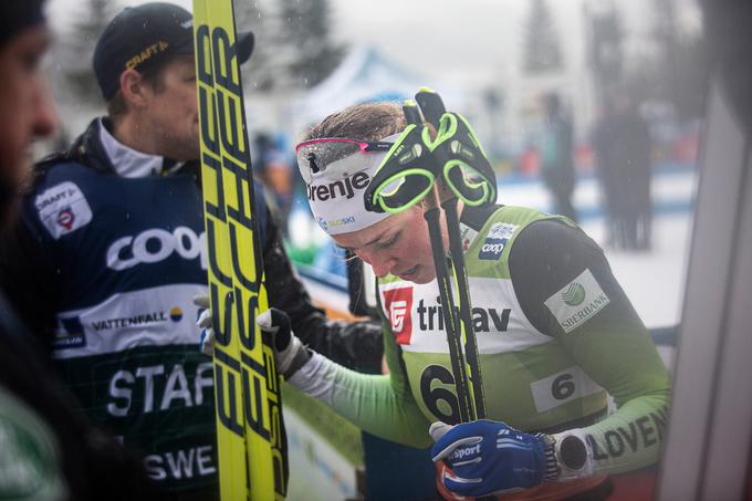 Anamariji Lampič preizkušnja na prizorišču tekem v alpskem smučanju ni najbolj ustrezala.  | Foto: Peter Podobnik/Sportida