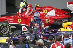 Iz prve vrste Vettel in Massa, Räikkonen po kazni deseti
