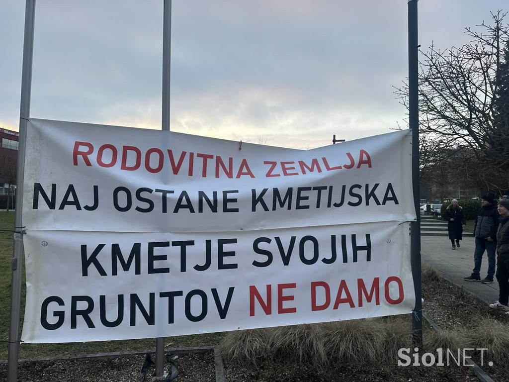 Protest kmetov v Žalcu