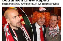 Brečko popival s Schumijem, vozil po tirih in razbil avto