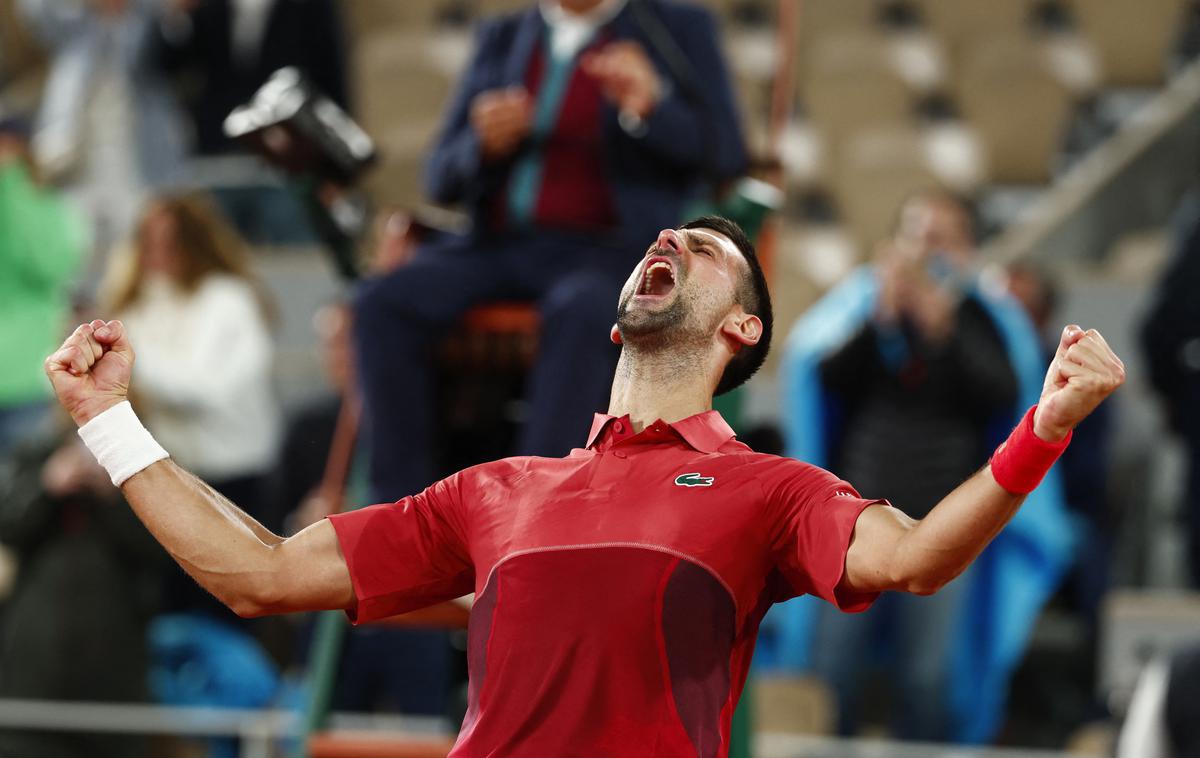 Novak Đoković | Novak Đoković si je dal duška po zmagi nad Italijanom. | Foto Reuters