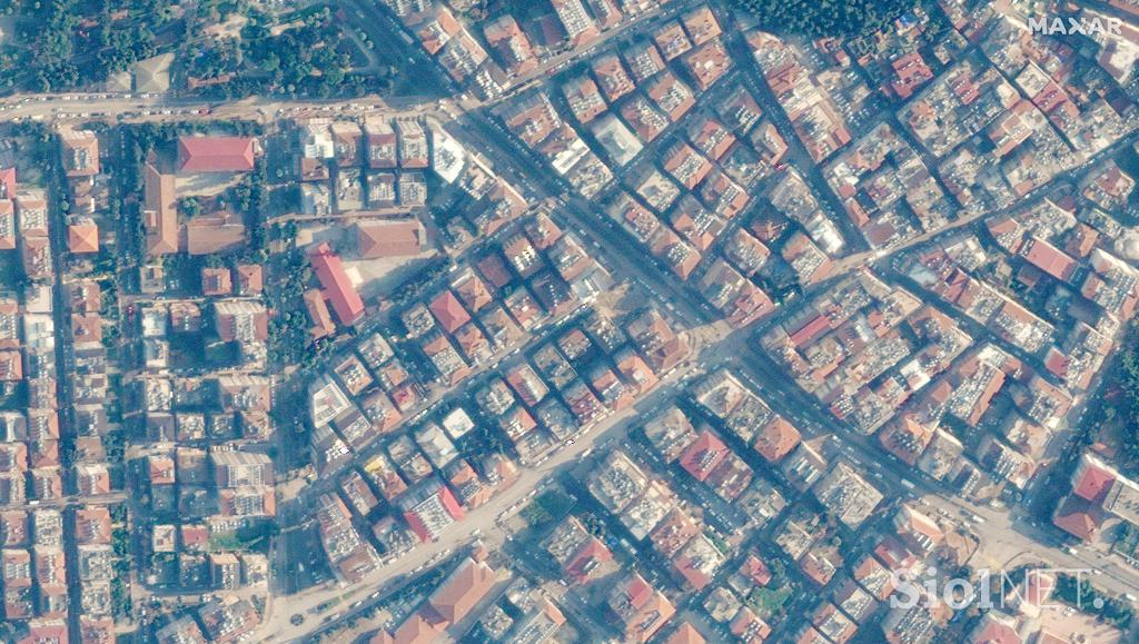 satelitski posnetki, potres, Turčija