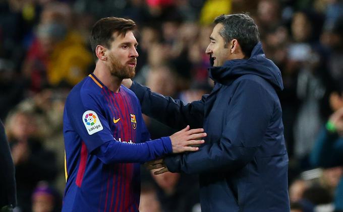 Ernesto Valverde je v prejšnji sezoni popeljal Barcelono do dvojne španske krone, Lionel Messi pa je bil najboljši strelec la lige. | Foto: Reuters