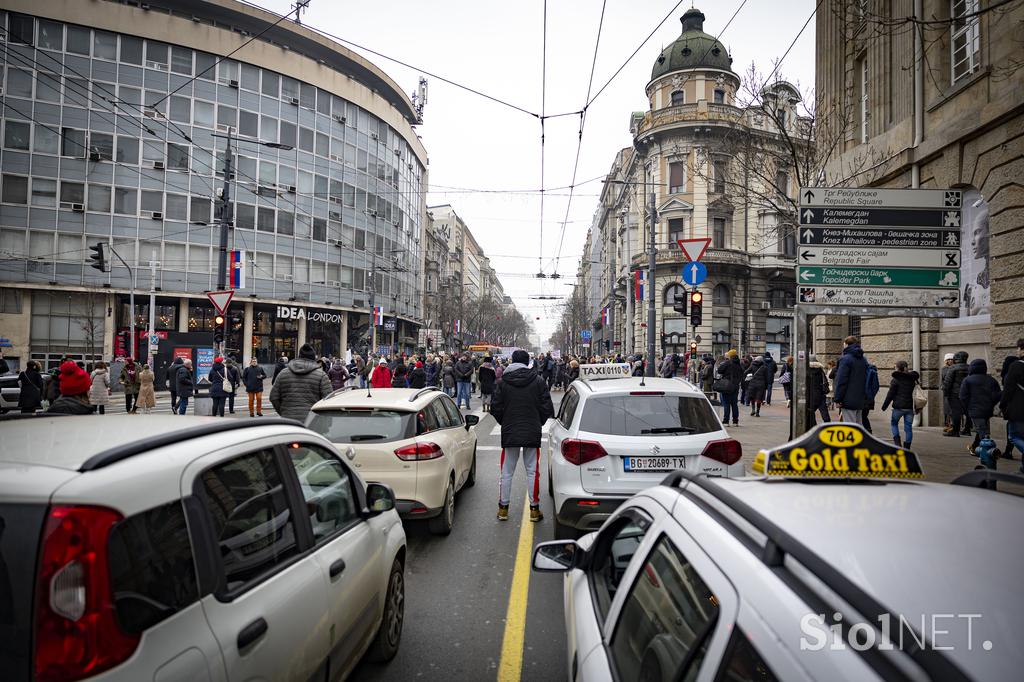 15 minut tišine v Beogradu