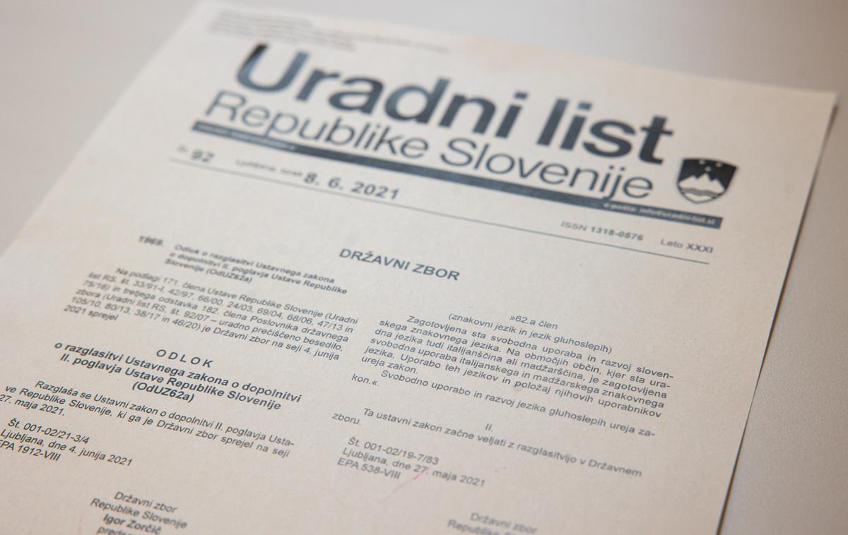 Uradni list | Za zdaj finančni učinki napovedanih sprememb še niso znani. | Foto STA