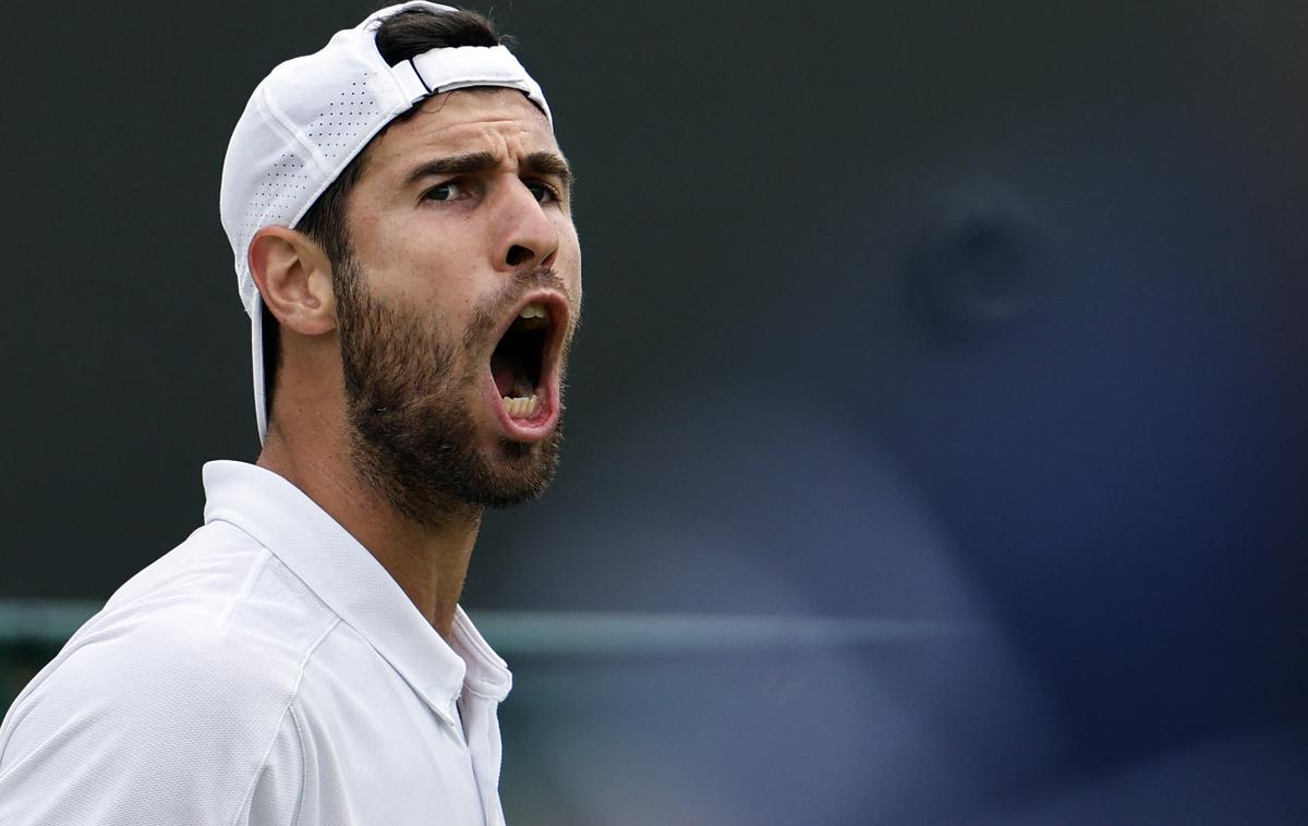 Karen Hačanov Wimbledon | Prvi četrtfinalist je Karen Hačanov. | Foto Reuters