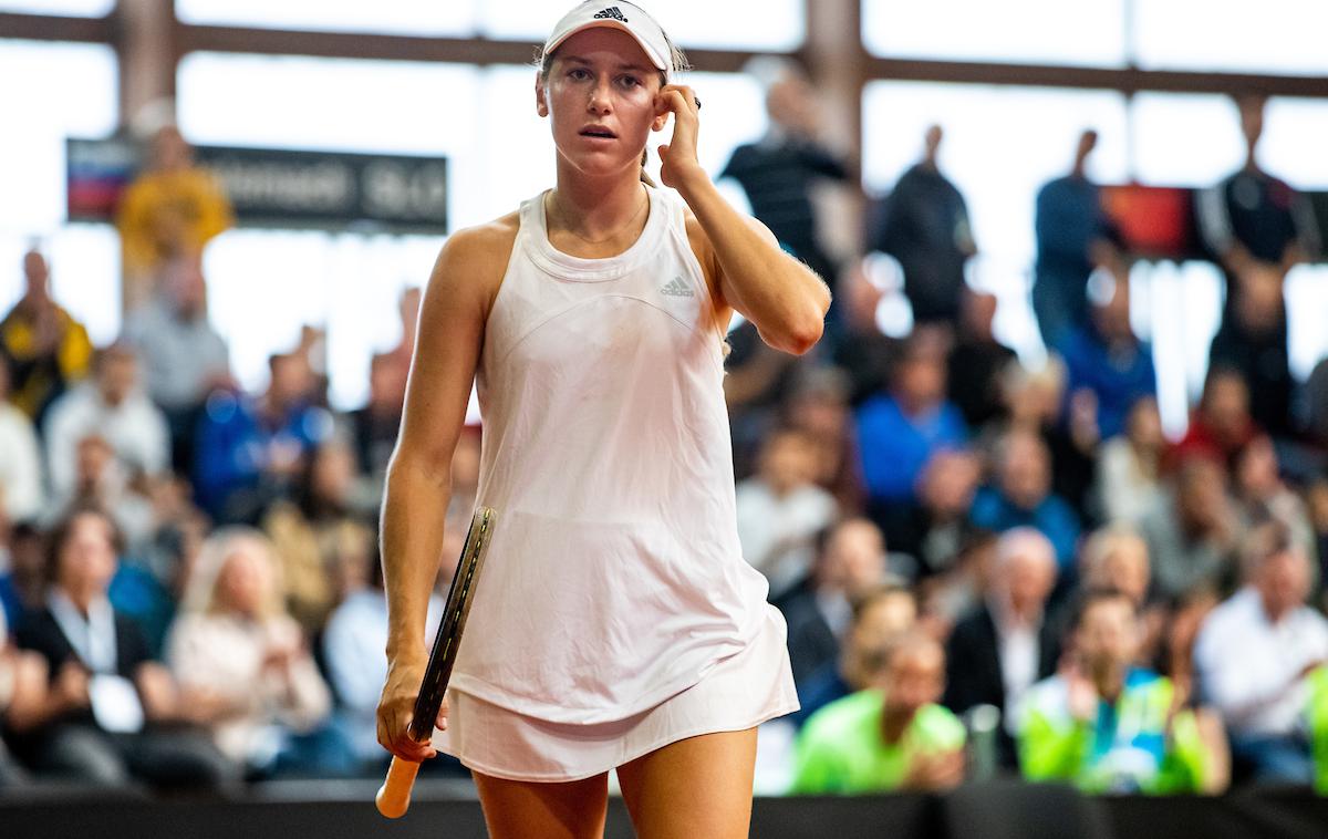 Kaja Juvan | Kaja Juvan je na teniškem turnirju WTA v Hamburgu z nagradnim skladom 225.000 evrov nastope končala v uvodnem krogu. | Foto Matic Klanšek Velej/Sportida