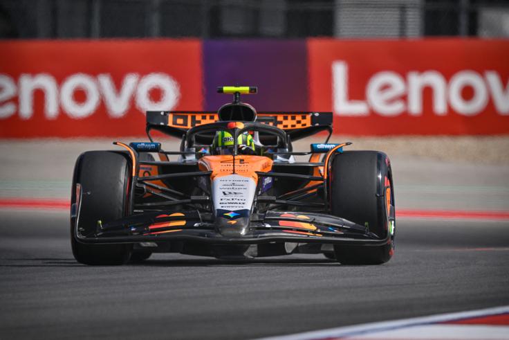 Lando Norris je bil drugi najhitrejši. | Foto: Reuters