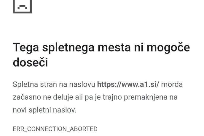 A1 | Nedostopni sta tako uradna spletna stran A1 kot aplikacija za mobilne naprave Moj A1. | Foto STA