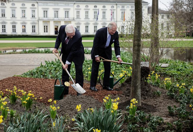 "Z današnjim srečanjem tukaj pošiljamo sporočilo tudi našim državljanom: zavedamo se dramatične nujnosti boja proti podnebnim spremembam. Sprejemamo to nalogo," je še dejal Steinmeier, navaja dpa. | Foto: Reuters