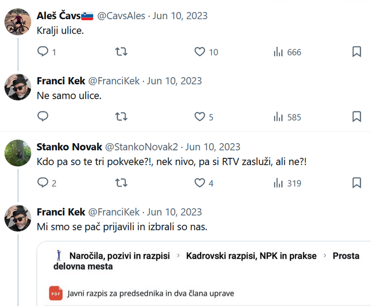 twitter Franci Kek | Foto: zajem zaslona Franci Kek