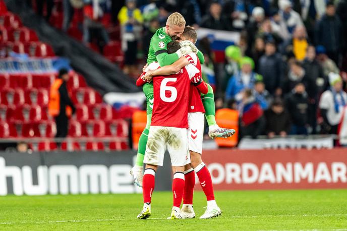 Danska Slovenija | Danci so prejšnji mesec v Köbenhavnu premagali Slovenijo z 2:1 in si nastop na Euru 2024 zagotovili že krog pred koncem kvalifikacij. | Foto Guliverimage