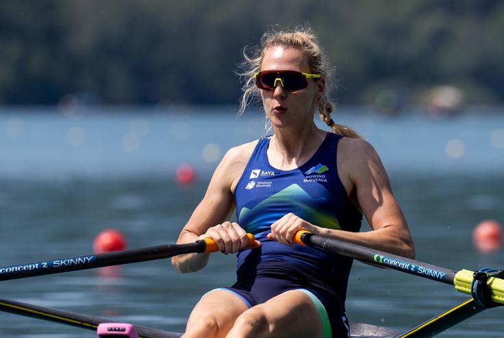 Nina Kostanjšek veslanje Bled EP | Foto: Vid Ponikvar/Sportida