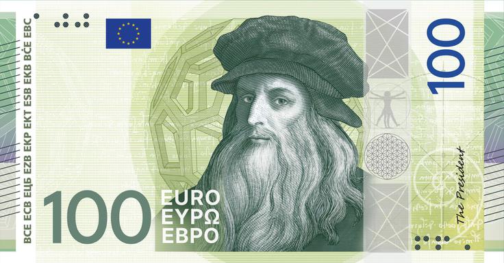 Leonardo da Vinci je bil renesančni umetnik, izumitelj in raziskovalec, najbolj znan po mojstrovinah, kot sta Mona Lisa in Zadnja večerja. | Foto: Evropska centralna banka