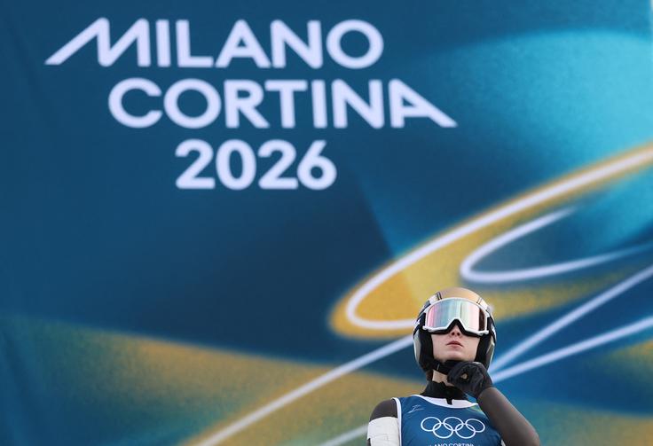 S skokom, dolgim 108 metrov, je potrdila vrhunsko formo in v soboto cilja najvišje. | Foto: Reuters