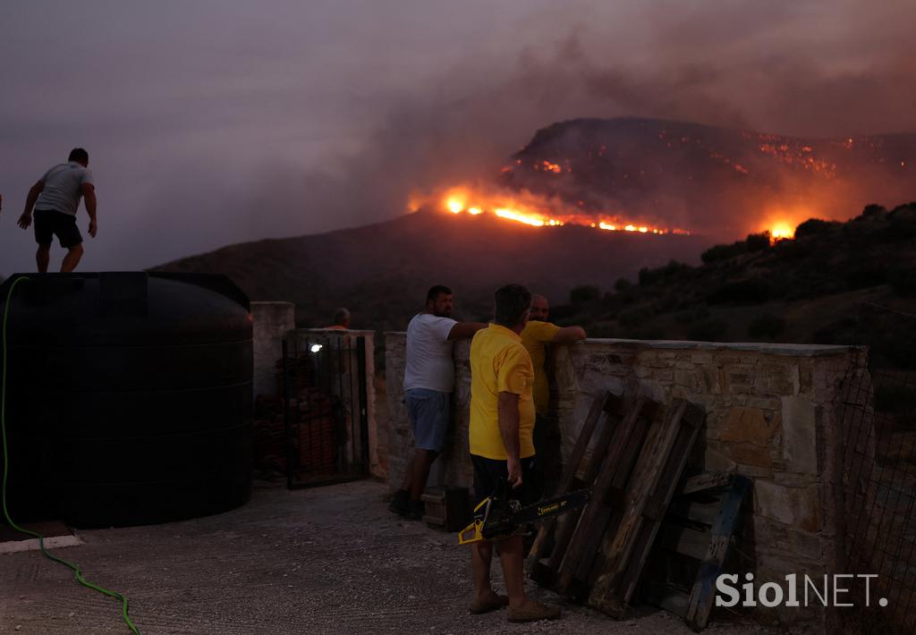 Atene, Grčija, požar
