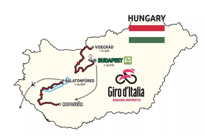 Giro Budimpešta | 105. izvedba Dirke po Italiji se bo že štirinajstič začela izven Italije. Tokrat bo prve tri etape gostila Madžarska. 