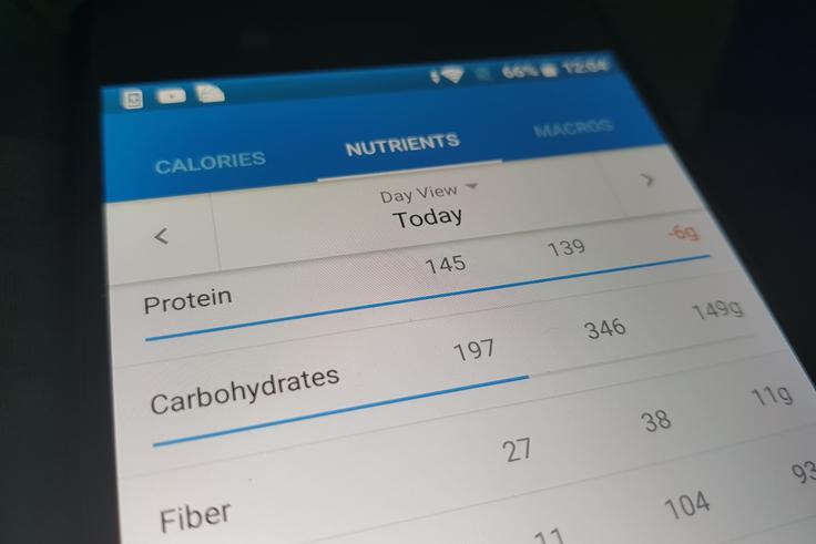 Dnevni vnos makrohranil v MyFitnessPal | Foto: Matic Tomšič