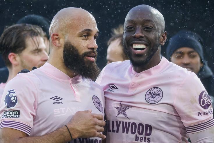 Po Bryanu Mbeumu (levo) bo zapustil Brentford še Yoane Wissa (desno). Wissa je star 28 let. Rodil se je v Franciji, pred prihodom v Anglijo pa je nastopal za Lorient. | Foto: Guliverimage