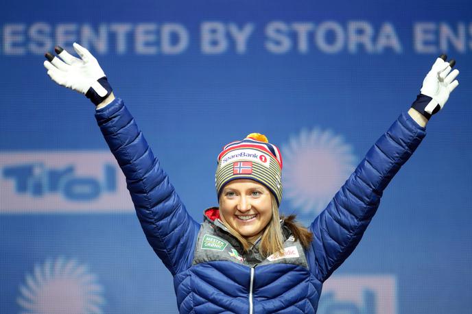 Ingvild Flugstad Oestberg | Ingvild Flugstad Oestberg je zmagovalka sezone 2018/19, drugo mesto je v tej zimi zasedla Rusinja Natalija Neprijajeva, tretje pa še ena Norvežanka, Therese Johaug. | Foto Reuters