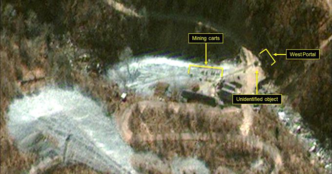 Posnetek, ki naj bi razkrival dejavnosti Severne Koreje na območju glavne jedrske elektrarne. | Foto: Guliverimage/Getty Images
