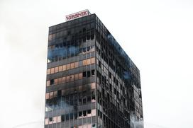 požar, Zagreb, Vjesnik, gasilci, ogenj, nebotičnik, stolpnica